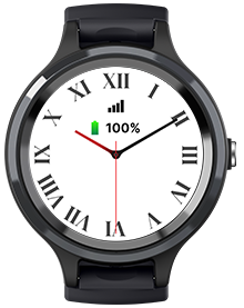 LiveLife Black watch with classic roman face