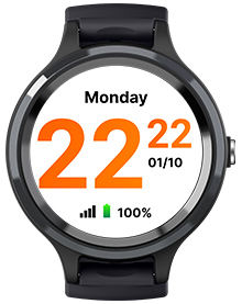 LiveLife Black watch with bold watch face