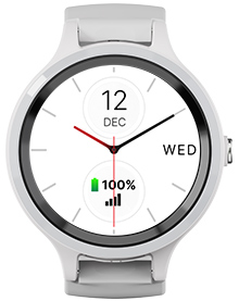 LiveLife White watch with white classic watch face