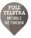 Works on Telstra 4G network covering 99% of populated Australia
