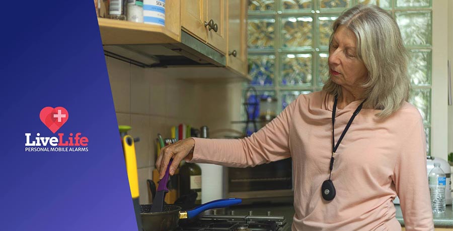 LiveLife customer Winsome staying independently at home with help of her 4GX mobile alarm